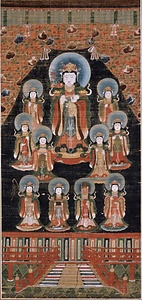 絹本著色鬼子母神十羅刹女像