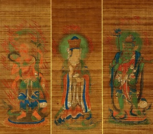 絹本著色　十二天像