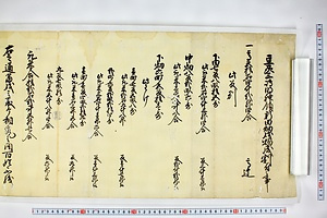 (問屋場0150）豆州三島明神領新田畑戌物成割付之事