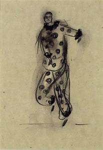 立っているピエロ