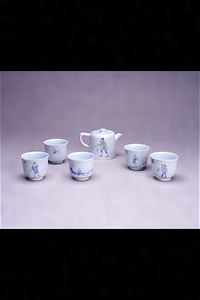 漁夫模様茶器揃