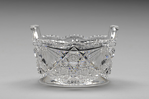 ガラス切子桶形鉢