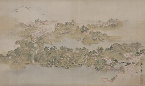 修学院離宮春景図