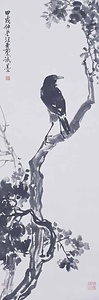 古柏寒鴉図