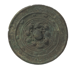 トヅカ古墳 変形半円方形帯神獣画像鏡