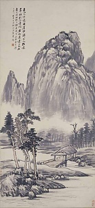 汪仲山・沈珊若合作山水図