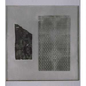 正倉院裂 緑地網目四菱文綾