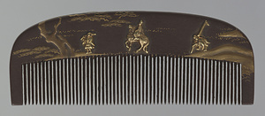 業平東下り蒔絵象嵌櫛
