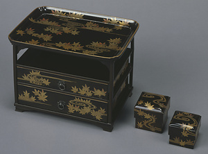 流水楓蒔絵櫛台