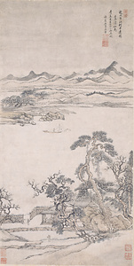 倣趙令穣江村平遠図