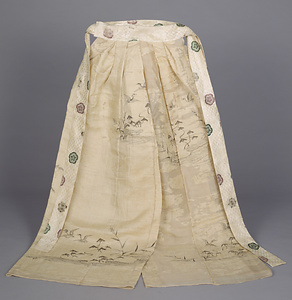 阿須賀神社伝来古神宝類　海賦裳　白綾地描絵