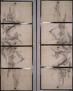 山水図襖