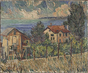 油彩「瑞西風景」