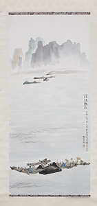桂江漁泊図