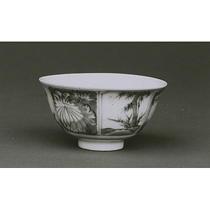 染付竹梅蘭文茗碗 伊万里