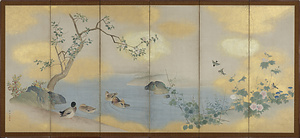 四季花鳥図屏風