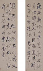 詩書夜雨（四屏２－１）；彝鼎（四屏２－２）