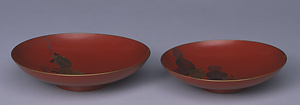 会席（宴席）家具 平形朱盃（やや小）
