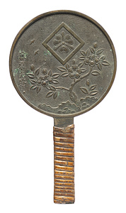 椿樹柄鏡 藤原光政作