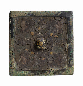 金銀平脱鸞鳳宝相華文方鏡