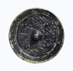 流雲文方格神人霊獣画像鏡