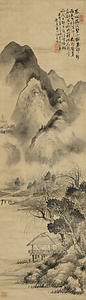 春山雨霽図