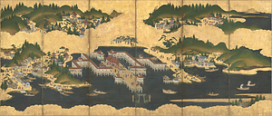 厳島・近江名所図屏風