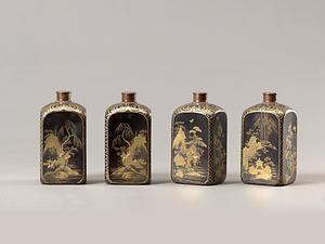 楼閣山水蒔絵角徳利