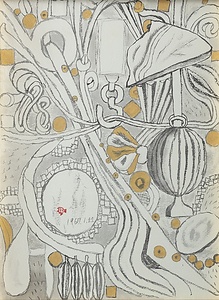 瞑想(堂本美術館壁面装飾図案)