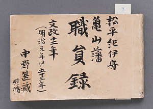 松平紀伊守亀山藩職員録