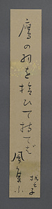 山口誓子短冊「鷹の羽を」