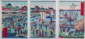 摂州神戸海岸繁栄之図