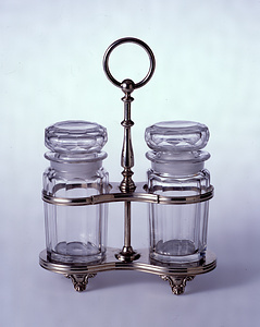 切子ガラス漬物入れ　一対