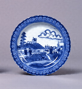 染付西洋風景図皿