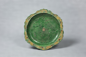 源内焼六稜形南北アメリカ大陸図皿