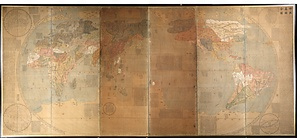 坤輿万国全図屏風