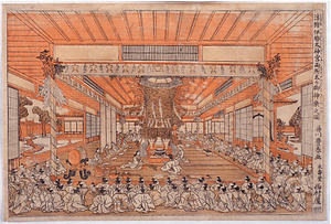 浮絵伊勢太神宮両所太々御神楽之図