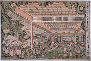 浮絵大江山酒天童子酒■図