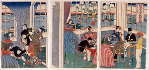 横浜異人家飲食之図