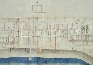 朝鮮通信使兵庫津上陸・宿割図