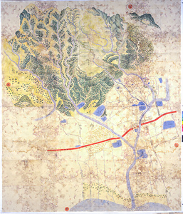 大手村東須磨村相論絵図