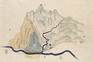 板宿村禅昌寺，西代村妙法寺村山論裁許絵図