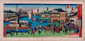 浪花川口伝信機局之図