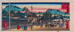 神戸名所之内　楠公碑湊川神社之図