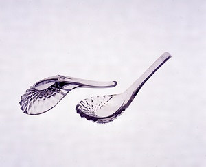 手彫り切子霰文ガラス散蓮華