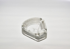 プレス野球場形ガラス灰皿  