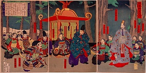 日本外史之内 大楠公兵庫に聖駕を迎う