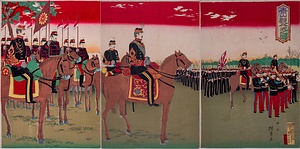 青山観兵式之図