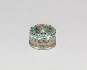 ガラス飾円箱方位磁石