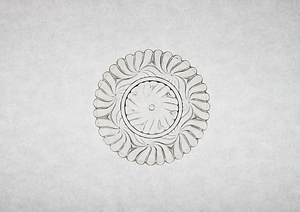 プレス捩じり菊繋ぎ文ガラス皿